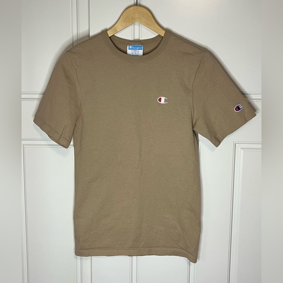 Short sleeve, tan, Champion shirt, women’s extra small. - Picture 3 of 7